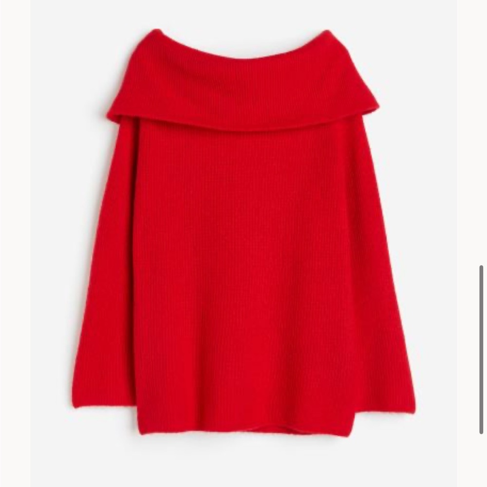 Oversized off the shoulder sweater